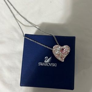Lightly worn Swarovski necklace with heart pendant